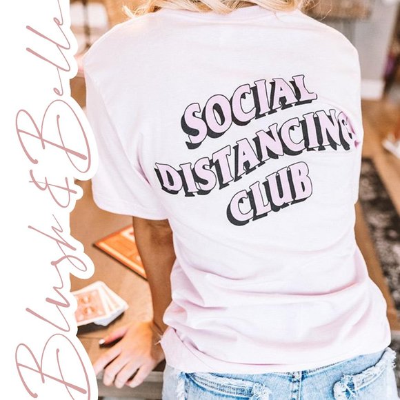 Social Distancing Club 100% Cotton Tee - Picture 1 of 7
